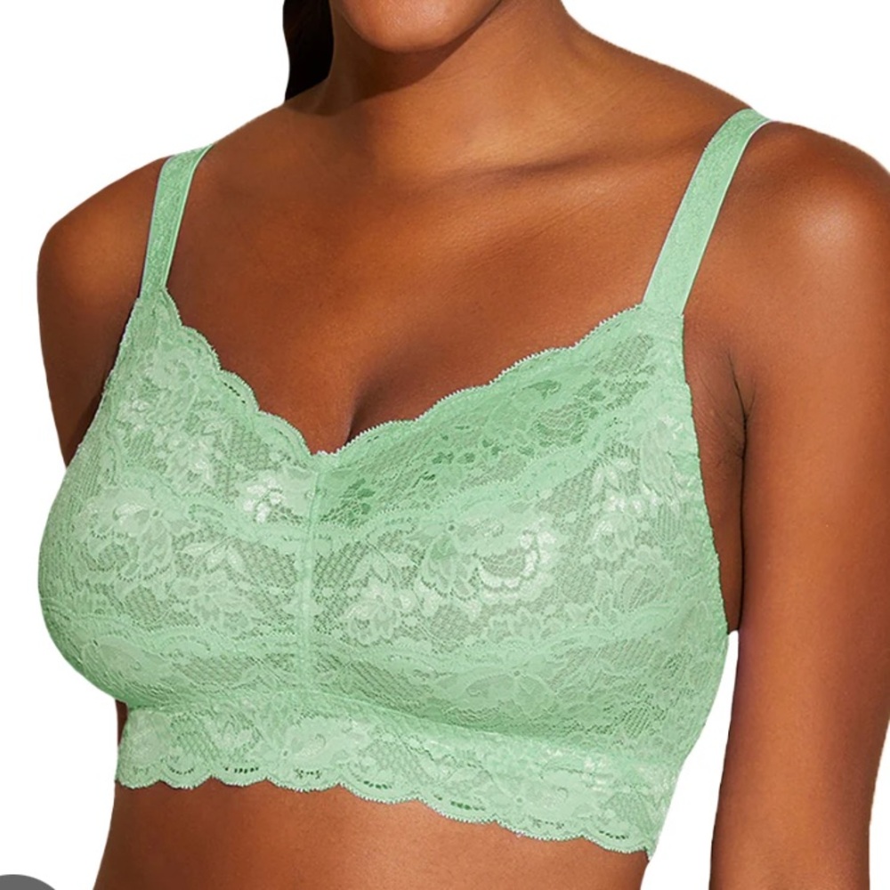New Cosabella Never Say Never Ultra Curvy Sweetie Bralette Mint Green 34-36 DD-F